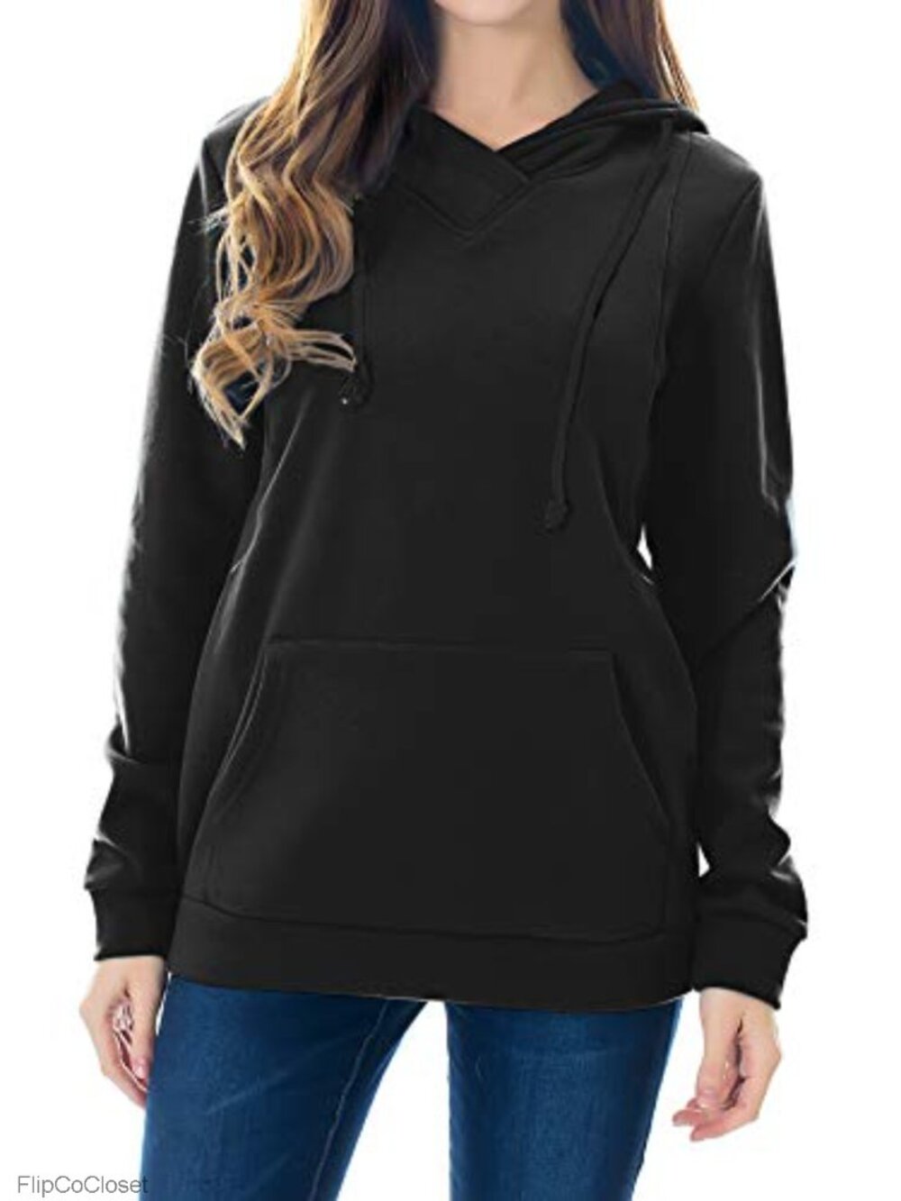 Fleece Maternity Nursing Hoodie Sweatshirt Kangaroo Pocket